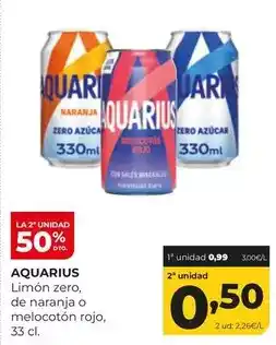 Alimerka Aquarius - limon zero de naranja o melocoton rojo oferta
