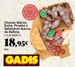 Gadis LA ALBERCA Chorizo Ibérico Extra, Picante o Salchichón Ibérico de Bellota oferta