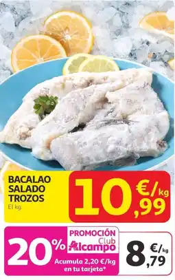 Alcampo Bacalao salado trozos oferta