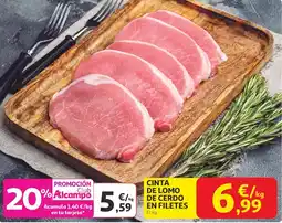 Alcampo Cinta de lomo de cerdo en filetes oferta