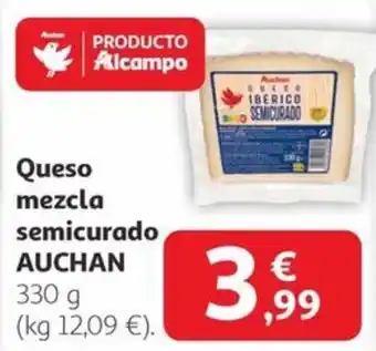 Alcampo AUCHAN Queso mezcla semicurado oferta