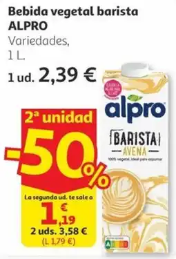 Alcampo ALPRO Bebida vegetal barista oferta
