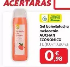 Alcampo Auchan - gel bano&ducha melocoton oferta