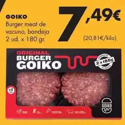 Supermercados Lupa Goiko - burger meat de vacuno oferta