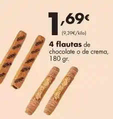 Supermercados Lupa 4 flautas de chocolate o de crema oferta