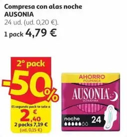 Alcampo AUSONIA Compresa con alas noche oferta