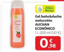 Alcampo AUCHAN ECONÓMICO Gel baño&ducha melocotón oferta