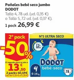 Alcampo DODOT Pañales bebé seco jumbo oferta