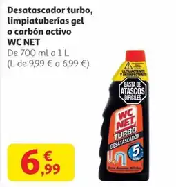 Alcampo WC NET Desatascador turbo, limpiatuberías gel o carbón activo oferta