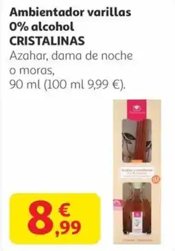 Alcampo CRISTALINAS Ambientador varillas 0% alcohol oferta