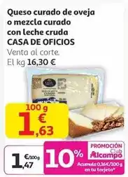 Alcampo Alcampo - queso curado de oveja o mezcla curado con leche cruda oferta