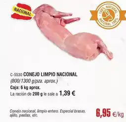 Abordo Conejo limpio nacional oferta