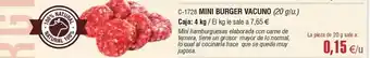 Abordo Mini burger vacuno oferta