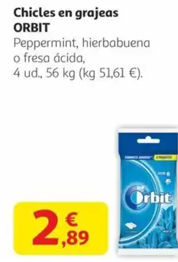 Alcampo ORBIT Chicles en grajeas oferta