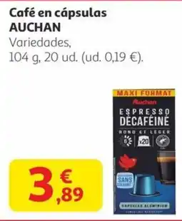 Alcampo AUCHAN Café en cápsulas oferta