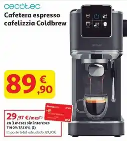 Alcampo CECOTEC Cafetera espresso cafelizzia Coldbrew oferta