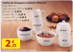 Alcampo Vajilla de desayuno cerámica Minimal oferta