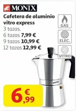 Alcampo MONIX Cafetera de aluminio vitro express oferta