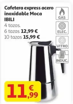 Alcampo IBILI Cafetera express acero inoxidable Moca oferta
