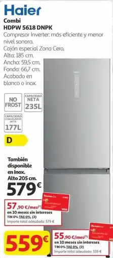 Alcampo HAIER Combi HDPW 5618 DNPK oferta
