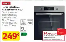 Alcampo TEKA Horno hidrolítico HSB 6360 Inox. NEO oferta