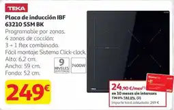 Alcampo ΤΕΚΑ Placa de inducción IBF 63210 SSM BK oferta