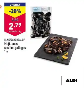 ALDI El Mercado De Aldi Mejillones Cocidos Gallegos 1kg oferta