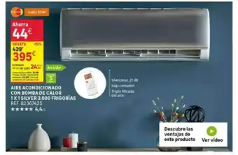 Leroy Merlin Aire Acondicionado Con Bomba De Calor 1x1 Silver 3.000 Frigorías oferta