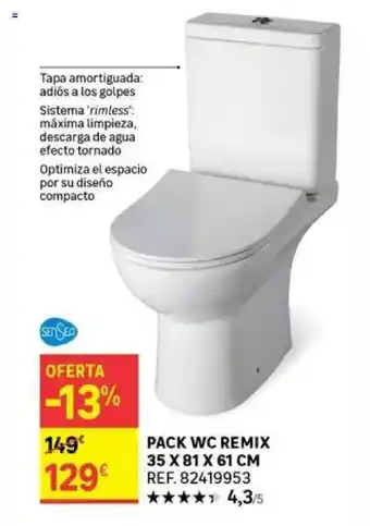Leroy Merlin Pack Wc Remix 35 X 81 X 61 Cm oferta
