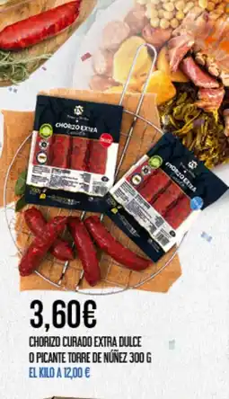 Claudio Chorizo curado extra dulce o picante torre de núñez oferta