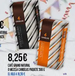 Claudio Café grano natural o mezcla candelas paquete oferta