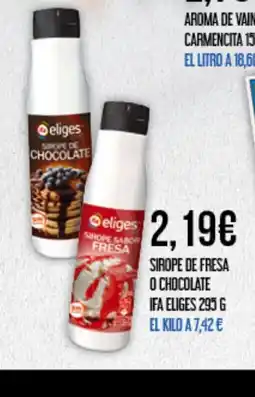 Claudio IFA ELIGES Sirope de fresa o chocolate oferta