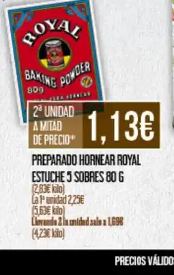 Claudio Preparado hornear royal estuche 5 sobres oferta