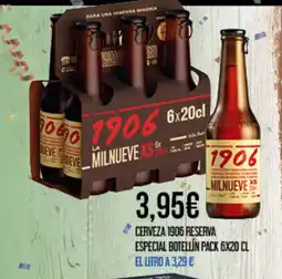 Claudio Cerveza 1906 reserva especial botellín pack oferta
