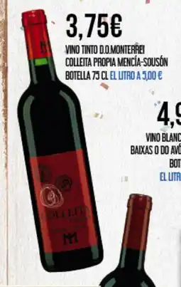 Claudio Vino tinto d.o.monterrei colleita propia mencía-sousón botella oferta