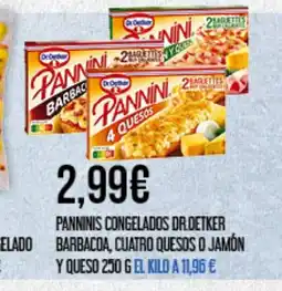 Claudio Panninis congelados droetker barbacoa, cuatro quesos o jamón y queso oferta