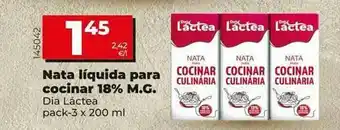 Dia Supermercados Nata Líquida Para Cocinar 18% M.g. Dia Láctea Pack 3 oferta