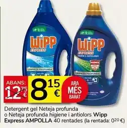 Supermercados Charter Wipp - detergent gel neteja profunda o neteja profunda higiene i antiolors express oferta