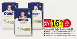 Supermercados Charter Dodot - bolquer bebe sensitive paquet oferta