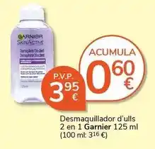 Supermercados Charter Garnier - desmaquillador d'ulls 2 en 1 oferta