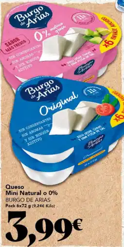Gadis BURGO DE ARIAS Queso Mini Natural o 0% oferta