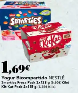 Gadis NESTLÉ Yogur Bicompartido Smarties Fresa oferta