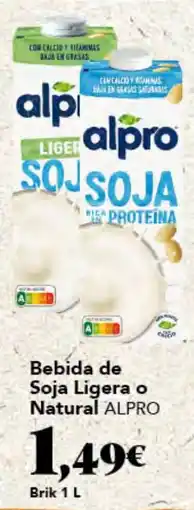 Gadis ALPRO Bebida de Soja Ligera o Natural oferta