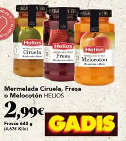 Gadis HELIOS Mermelada Ciruela, Fresa o Melocotón oferta