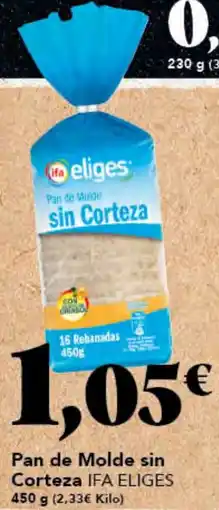 Gadis IFA ELIGES Pan de Molde sin Corteza oferta
