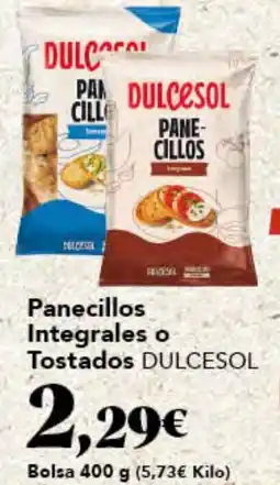 Gadis DULCESOL Panecillos Integrales of Tostados oferta