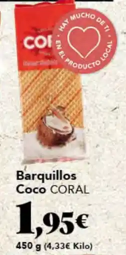Gadis CORAL Barquillos Coco oferta