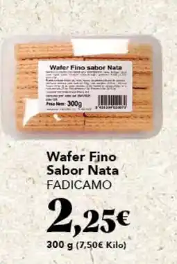 Gadis FADICAMO Wafer Fino Sabor Nata oferta