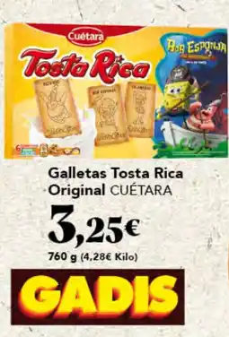 Gadis CUÉTARA Galletas Tosta Rica Original oferta