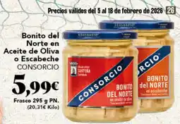 Gadis CONSORCIO Bonito del Norte en Aceite de Oliva o Escabeche oferta